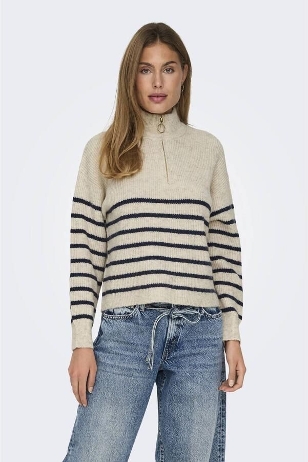 Only Gebreide trui ONLTOKYO L S ZIP PULLOVER KNT NOOS