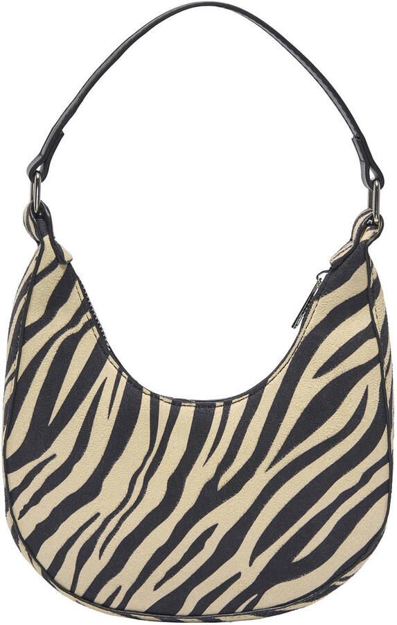 ONLY schoudertas ONLANNIKA met zebraprint zwart ecru - Foto 3