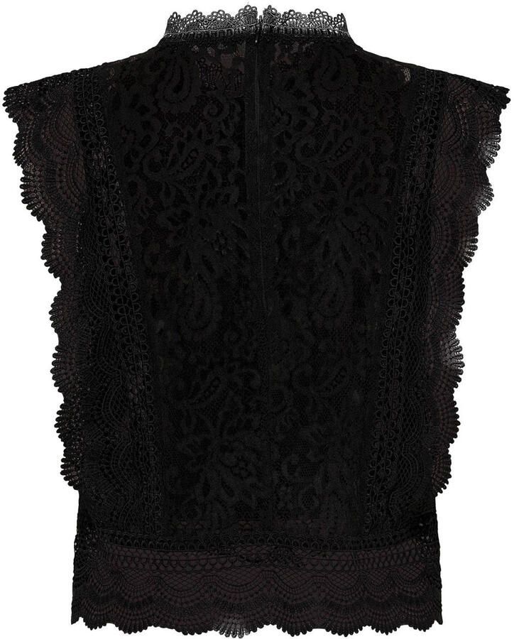 Only Kanten shirt ONLKARO – Kantentop met opstaande kraag voor elegante looks - Foto 2