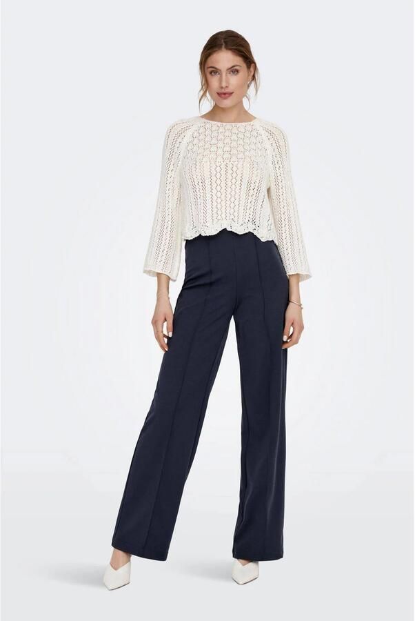 Only Korte gebreide pullover met all-over broderie anglaise model 'NOLA' - Foto 2