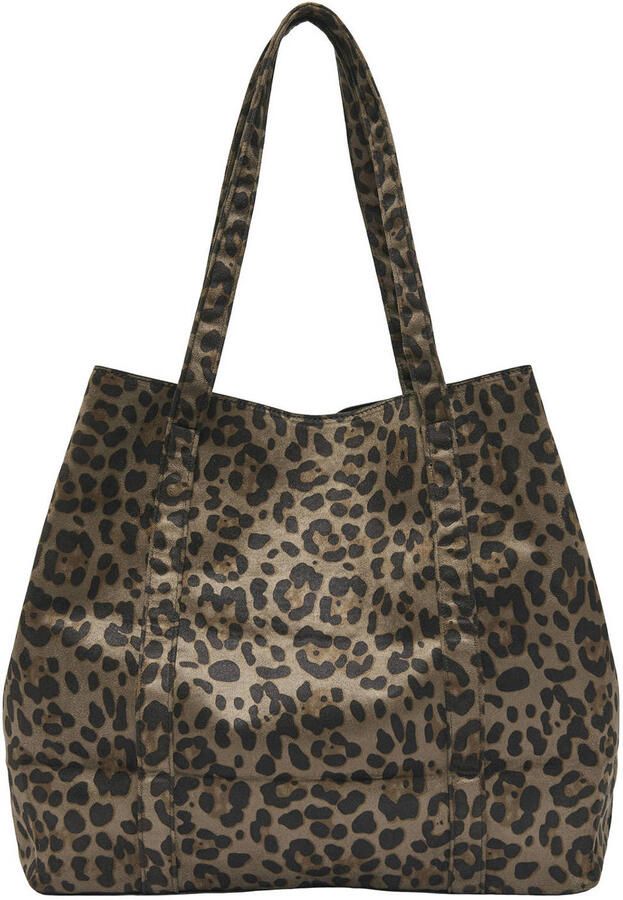 ONLY shopper ONLANNIKA met panterprint bruin