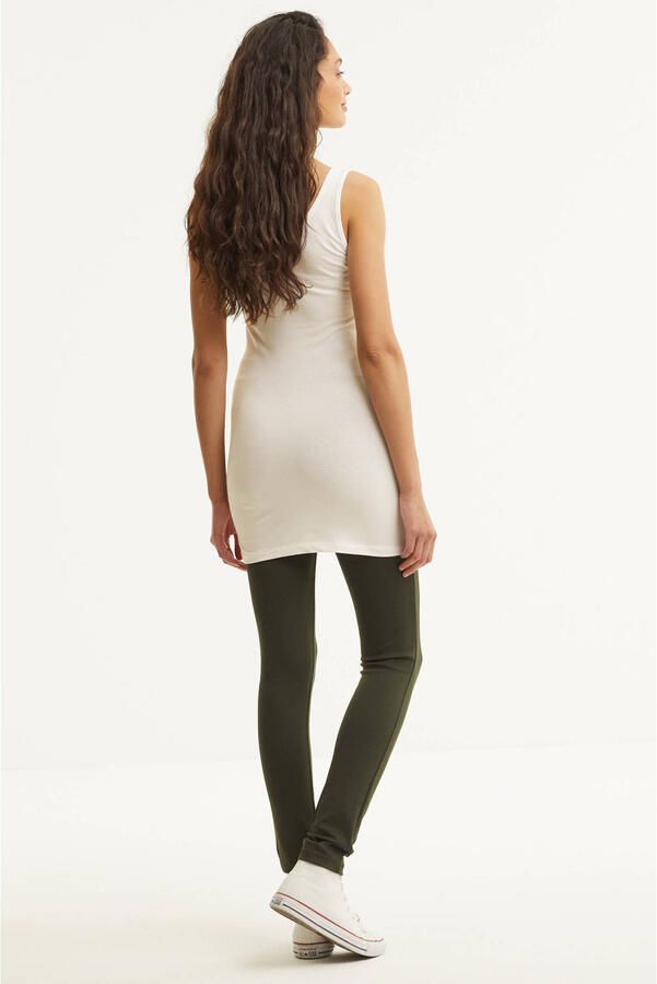 Only Lange tanktop voor dames Live love life Wit Dames