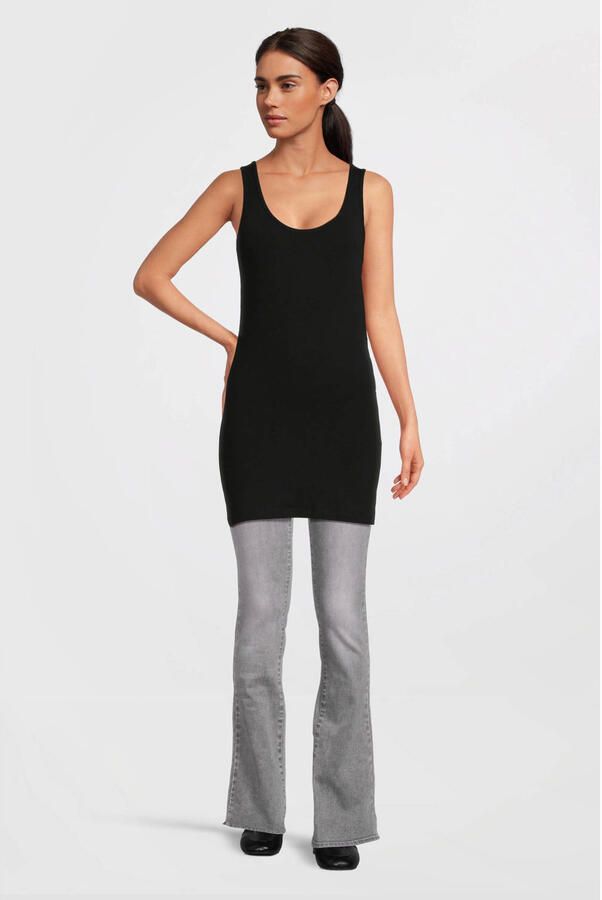 Only Lange top ONLLIVE – Tanktop met figuuraccentuerende snit en stretch effen modieus zeer figuur accentuerend katoenmix ronde hals