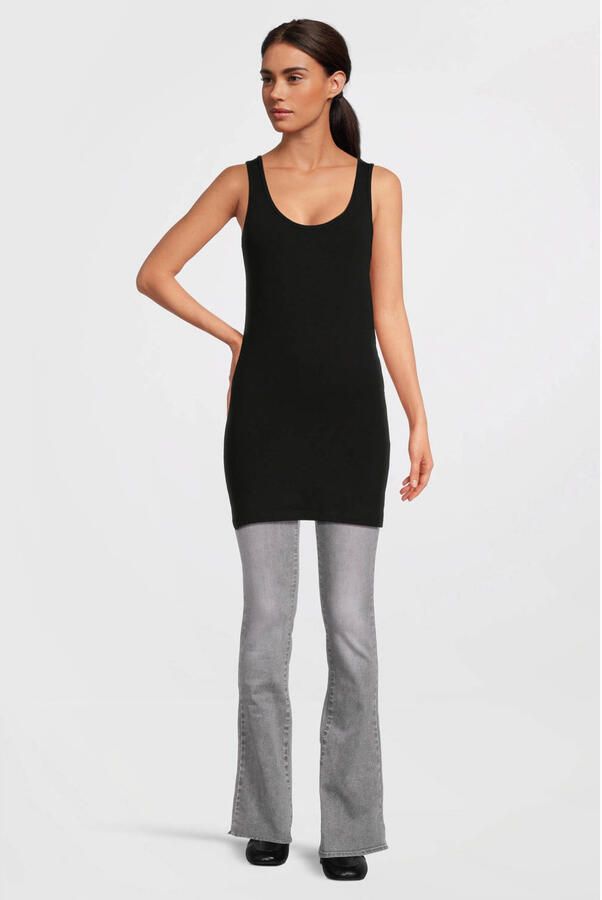 Only Lange top ONLLIVE – Tanktop met figuuraccentuerende snit en stretch effen modieus zeer figuur accentuerend katoenmix ronde hals - Foto 3