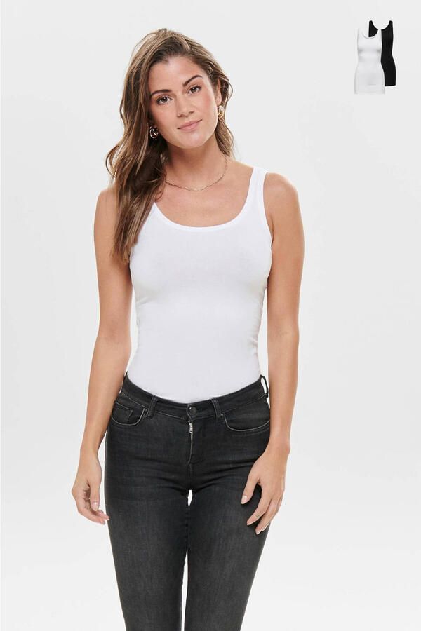 Only Tanktop ONLLIVE – Slim-fit tanktops met stretch voor optimale pasvorm (2-delig Set van 2) - Foto 2