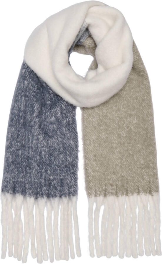 ONLY sjaal ONLBONNIE blauw beige