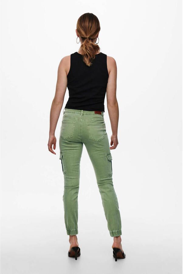 Only Groene damesbroek met rits en knoop Green Dames - Foto 2