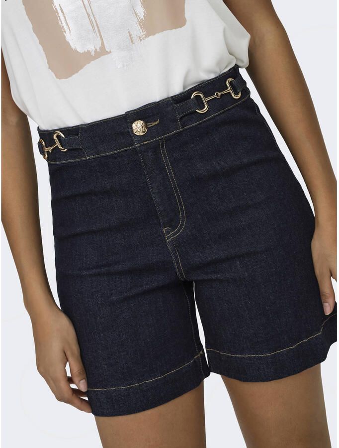 ONLY skinny high waist casual short dark blue denim - Foto 2