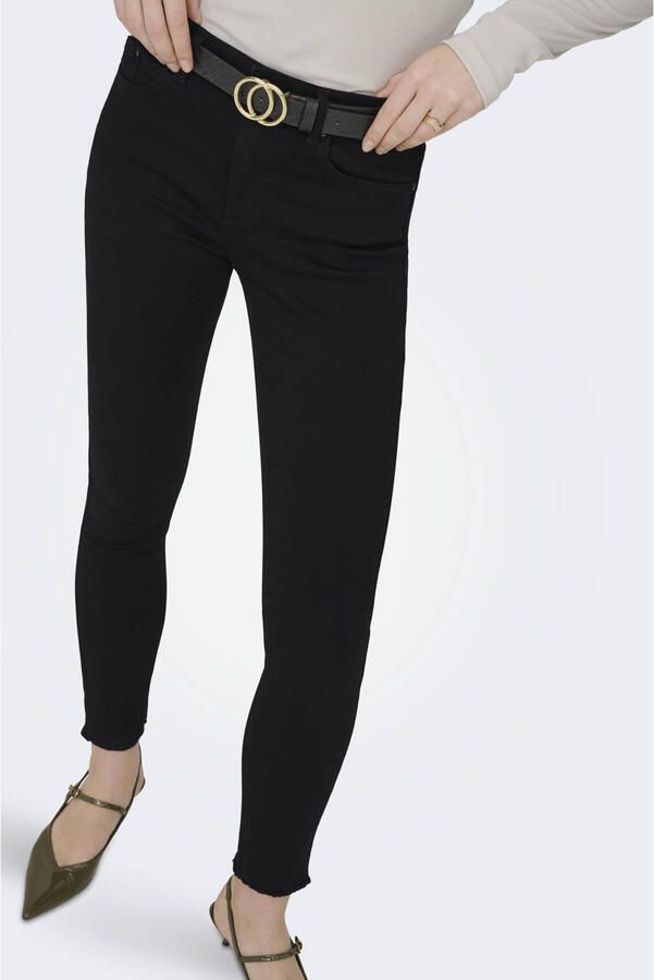 Only Zwarte effen jeans met ritssluiting en knoopsluiting Black Dames - Foto 2