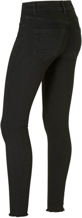 Only Zwarte effen jeans met ritssluiting en knoopsluiting Black Dames - Foto 3