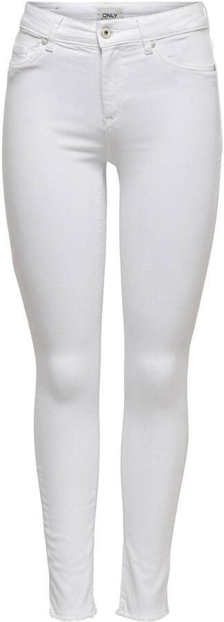 Only Ankle jeans ONLBLUSH – Rafelzoom voor casual jeanslook skinny fit denim jeans katoenmix gerafeld effen