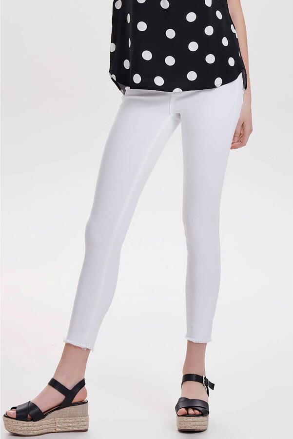 Only Ankle jeans ONLBLUSH – Rafelzoom voor casual jeanslook skinny fit denim jeans katoenmix gerafeld effen - Foto 2