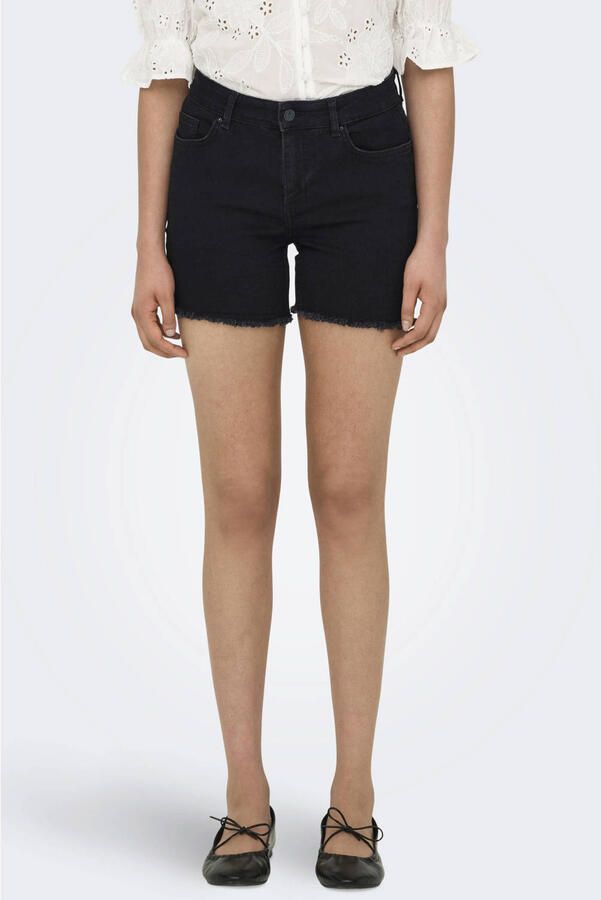 ONLY skinny regular waist denim short black denim - Foto 3
