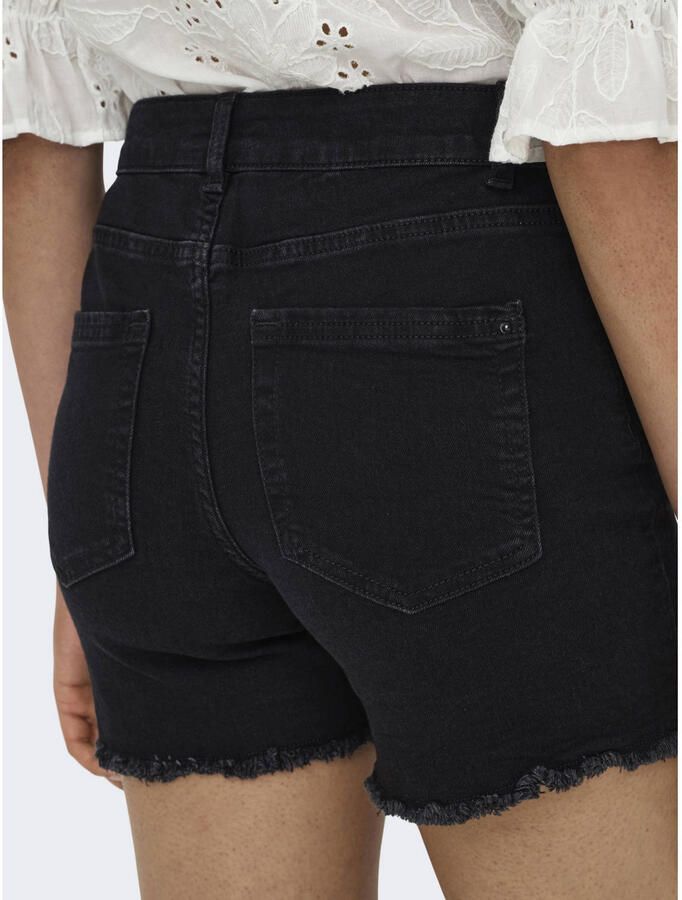 ONLY skinny regular waist denim short black denim - Foto 2