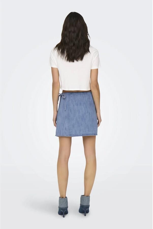 Only Smalle wikkelrok van katoenen denim model 'NOELLE'