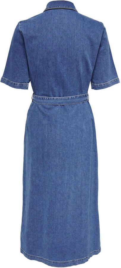 ONLY spijker blousejurk ONLLANA met ceintuur medium blue denim
