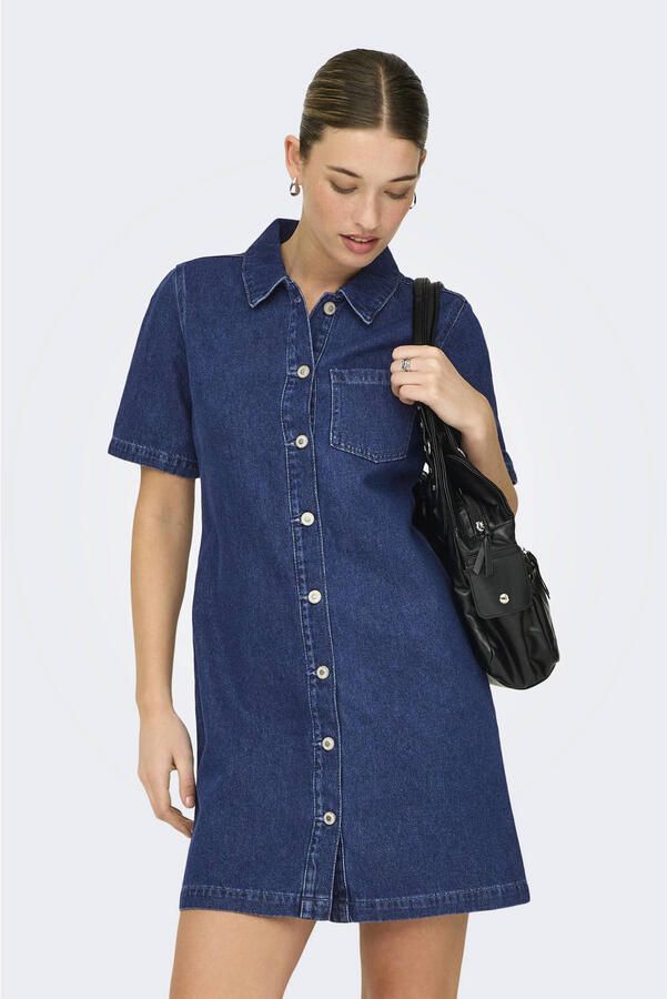 ONLY spijkerjurk dark blue denim - Foto 3