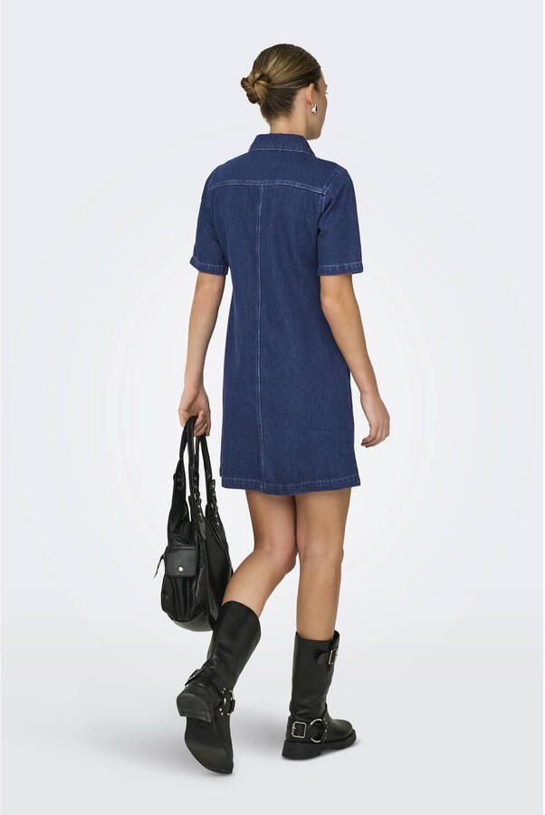 ONLY spijkerjurk dark blue denim - Foto 2
