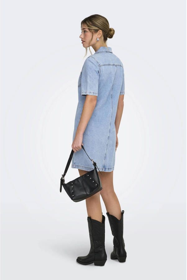 ONLY spijkerjurk light blue denim - Foto 3