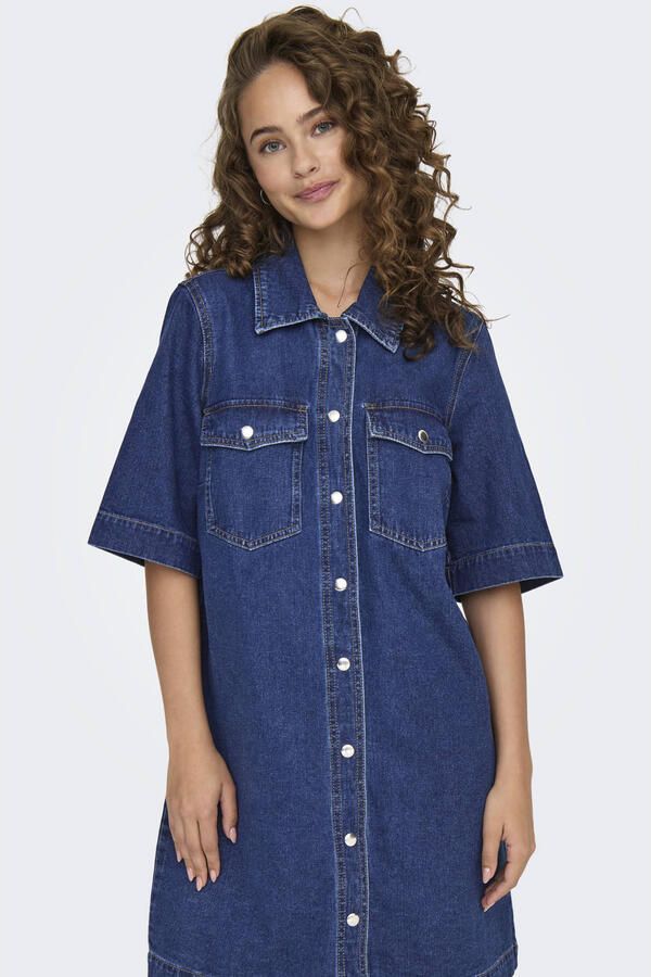 Only Jeans jurk ONLBELLE S S BUTTON DRESS DNM GUA NOOS - Foto 2