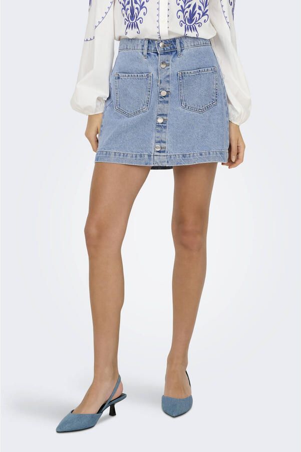 Only Nauwsluitende jeansrok met knoopsluiting model 'AMAZING'