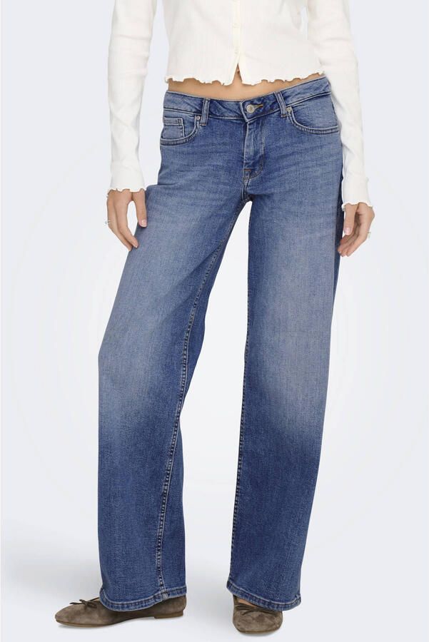 Only Wide leg jeans van katoenmix model 'JUDY'