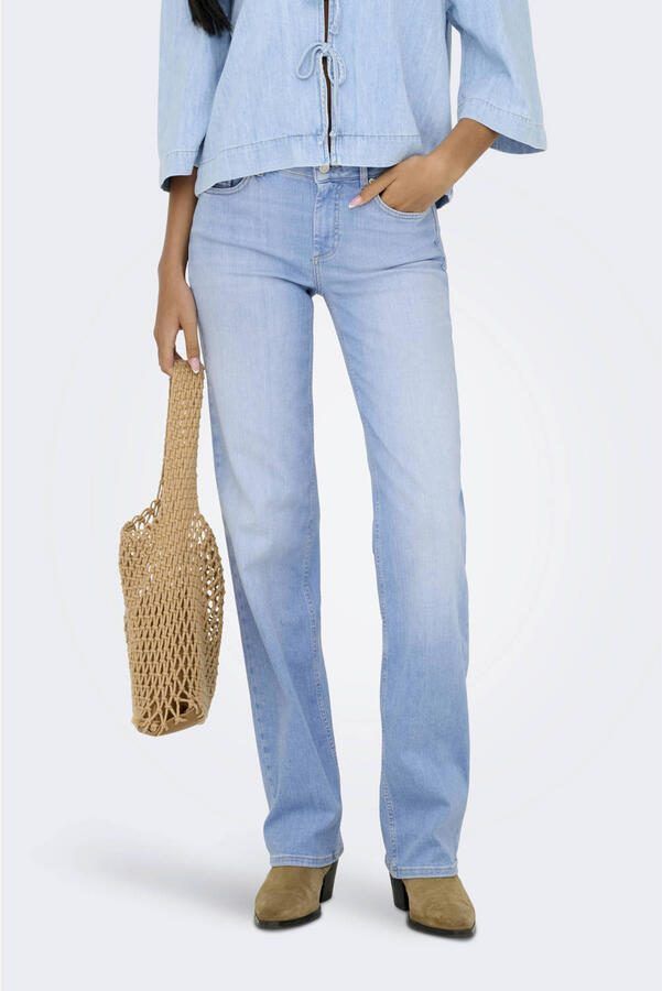 ONLY straight leg jeans medium blue denim