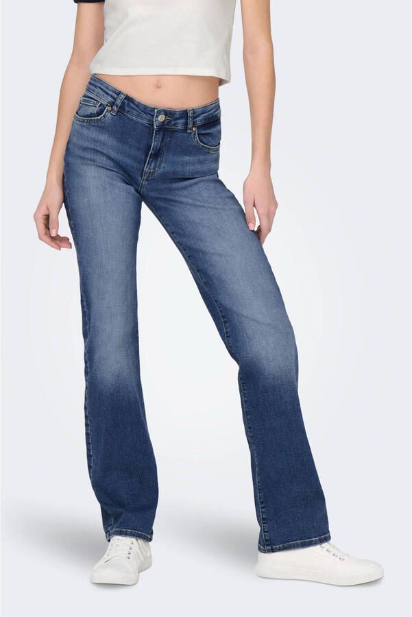 Only Flare Jeans Life REG Strt DNM DOT Blauw Blue Dames