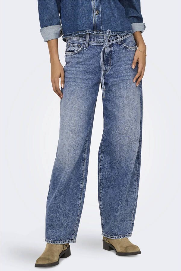 ONLY straight leg jeans ONLGIANNA medium blue denim