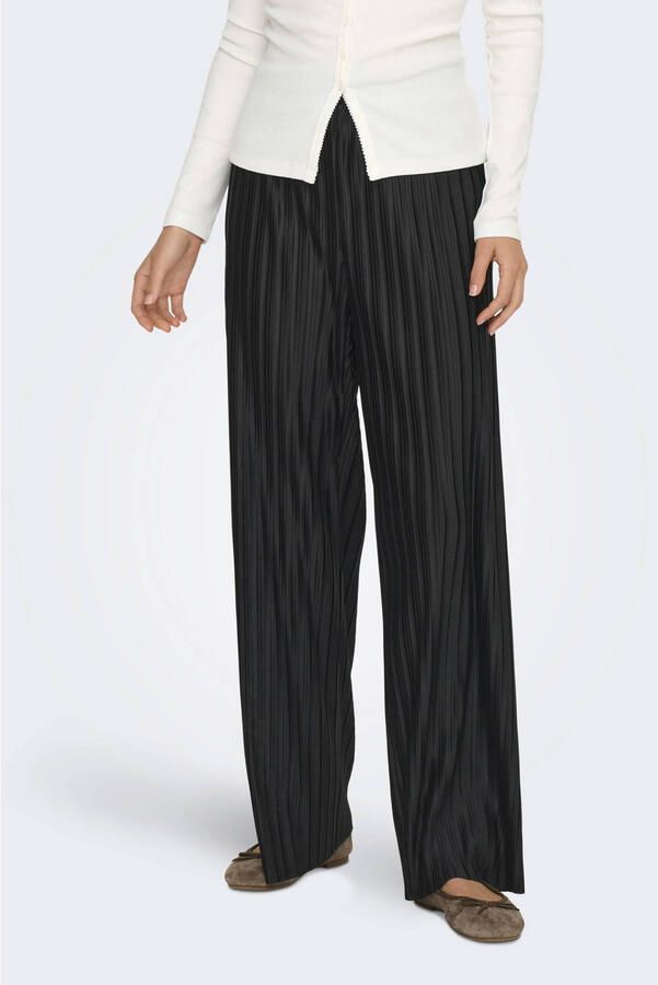 ONLY straight regular waist broek zwart