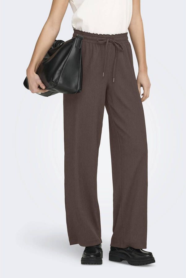ONLY straight regular waist casual broek bruin
