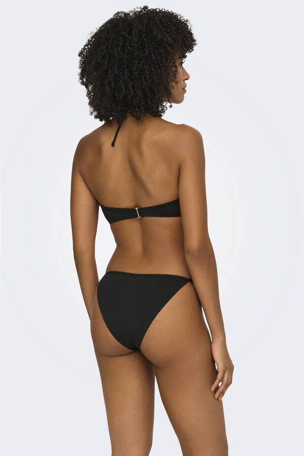 ONLY strapless voorgevormde bandeau bikinitopje zwart - Foto 3