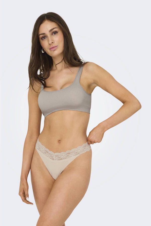 Only Tanga ONLCHLOE LACE S.S THONG 3-PACK ACC (set 3 stuks)