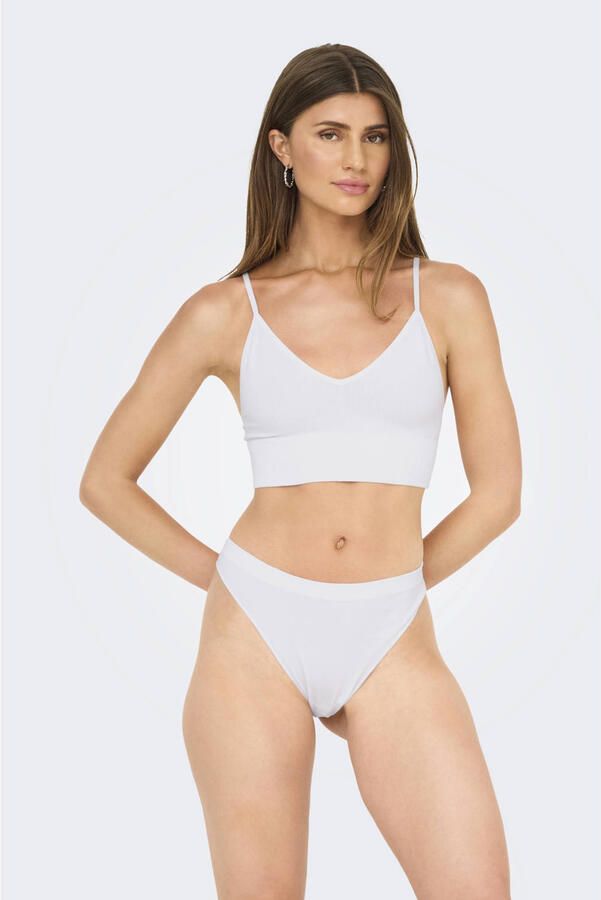 Only T-string ONLVICKY RIB S-LESS THONG 3-PK NOOS (set 3 stuks)