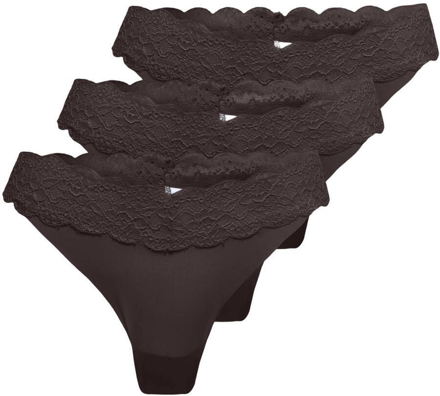 ONLY string (set van 3) donkerbruin