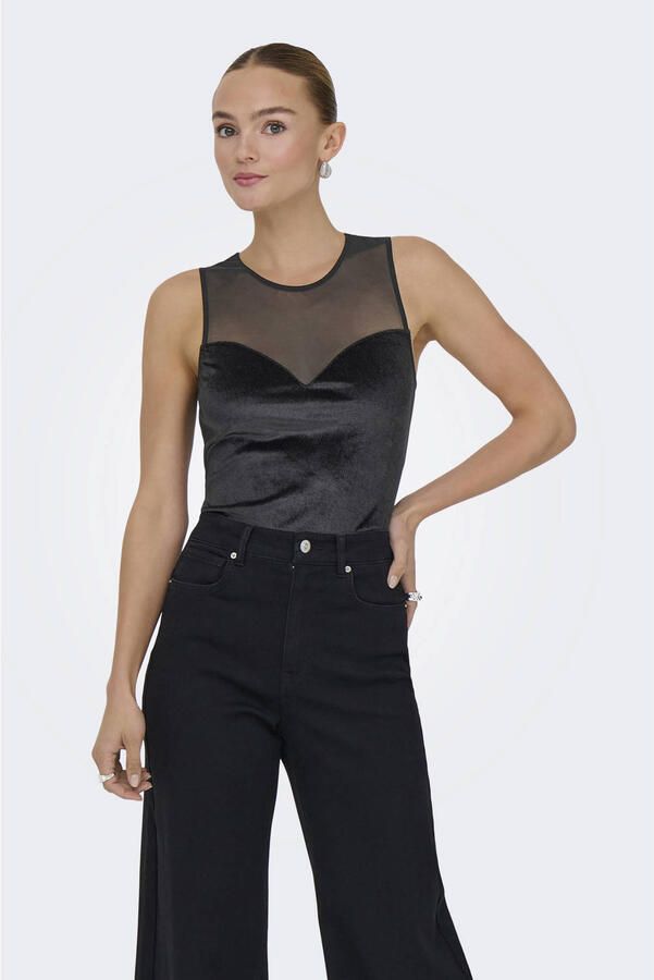 ONLY stringbody ONLOTHILIA met lurex zwart