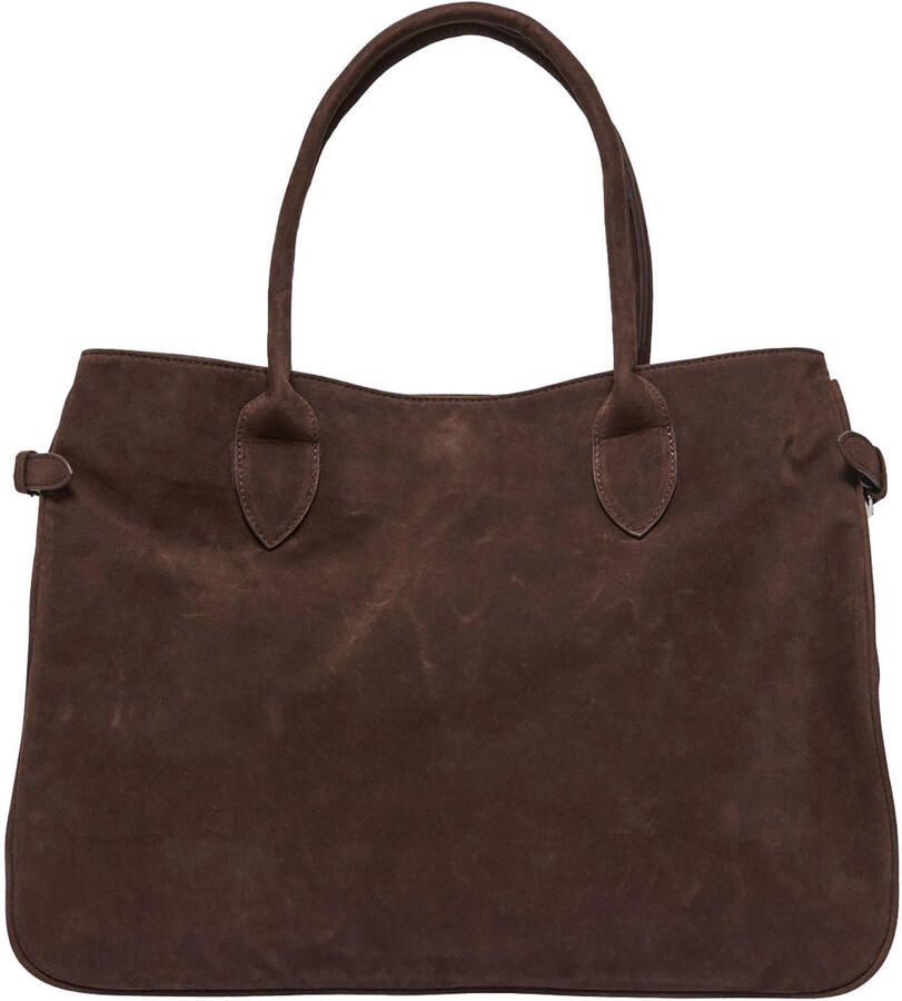 ONLY suède handtas ONLMIKKALA donkerbruin