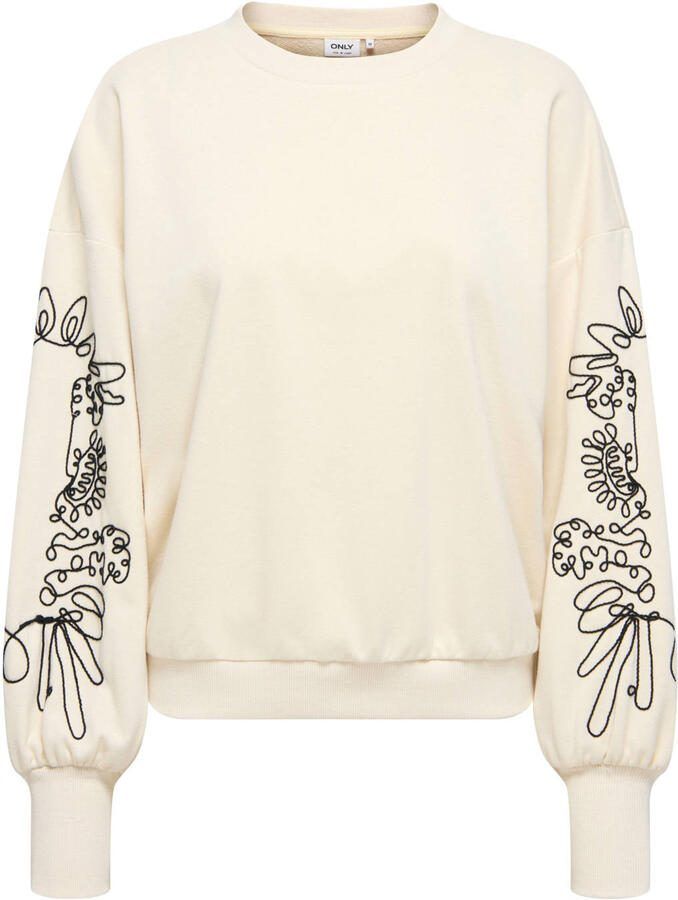 Only relaxed fit sweatshirt van katoenmix model 'BROOKE' - Foto 2
