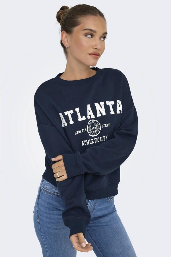 ONLY sweater donkerblauw wit - Foto 2