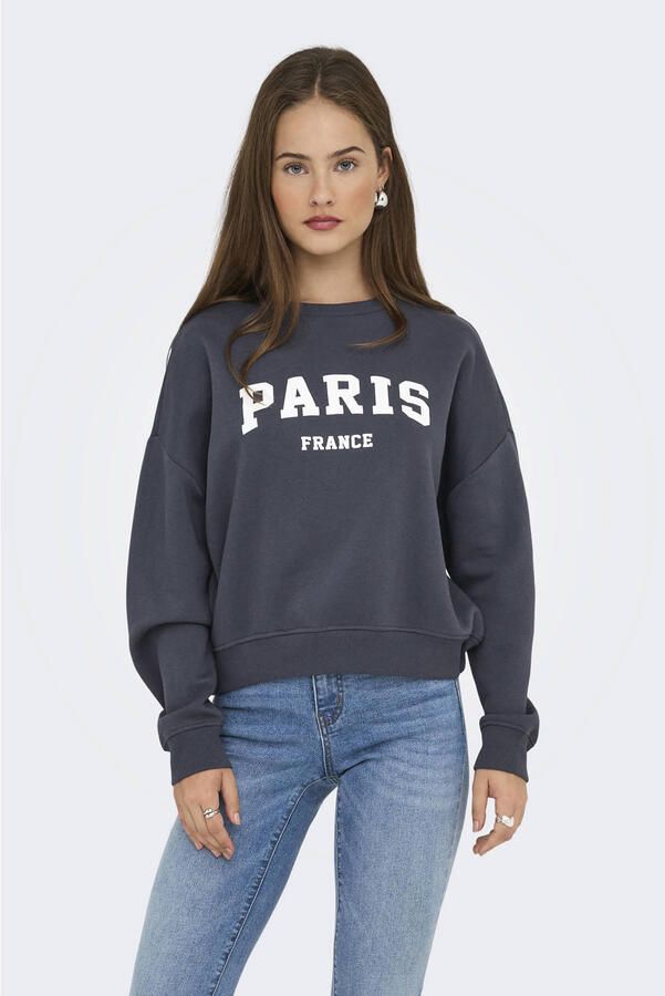 Only Loose fit sweatshirt van katoenmix model 'SWEAT' - Foto 3