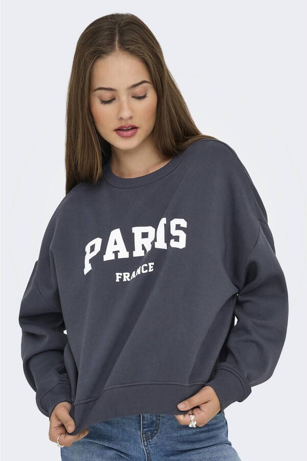 Only Loose fit sweatshirt van katoenmix model 'SWEAT' - Foto 2