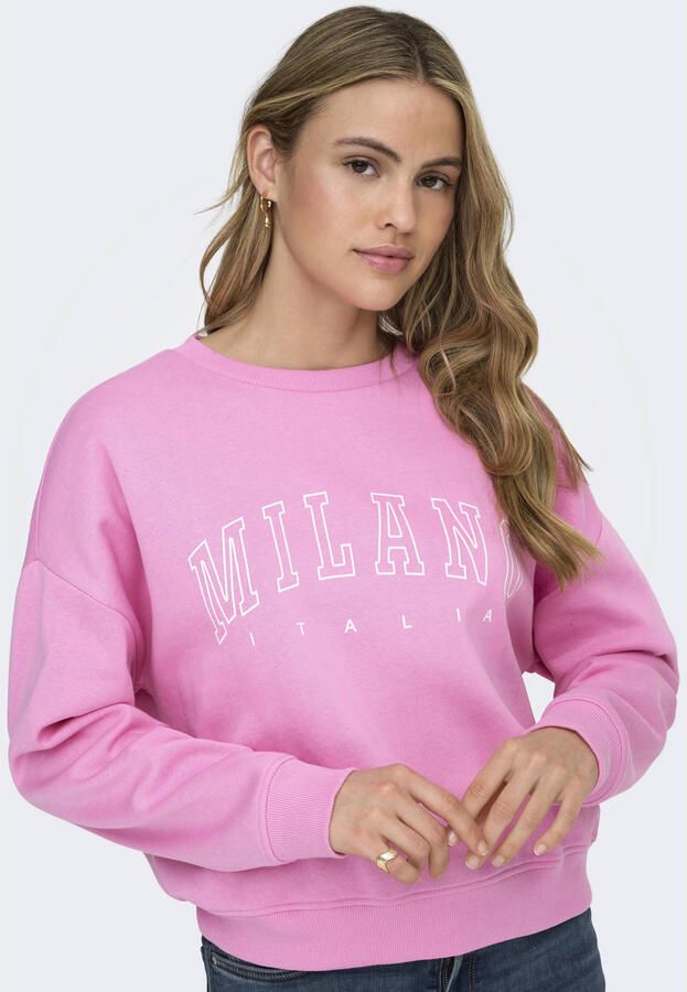 Only Oversized sweatshirt van katoenmix model 'SWEAT LIFE'
