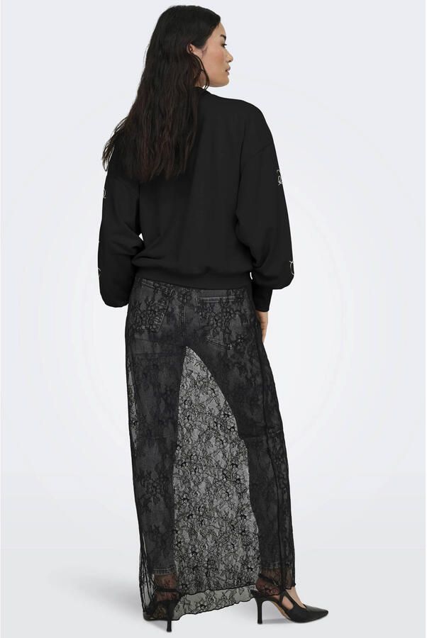 Only relaxed fit sweatshirt van katoenmix model 'BROOKE'