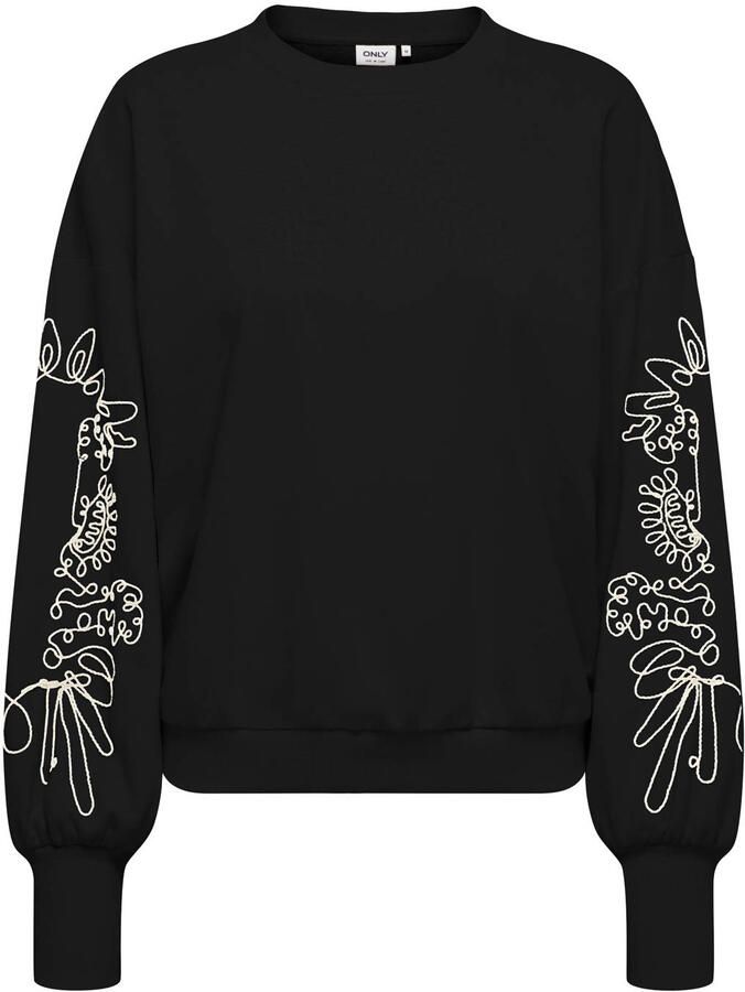 Only relaxed fit sweatshirt van katoenmix model 'BROOKE' - Foto 2