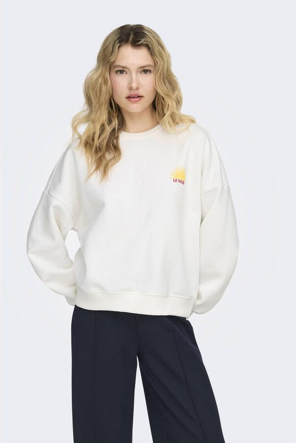 ONLY sweater met backprint wit