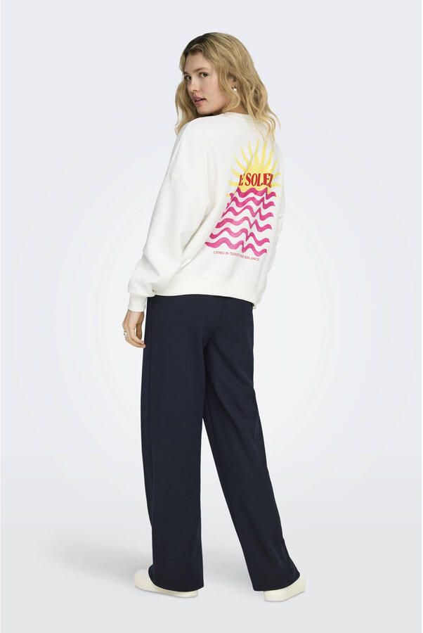 ONLY sweater met backprint wit - Foto 3