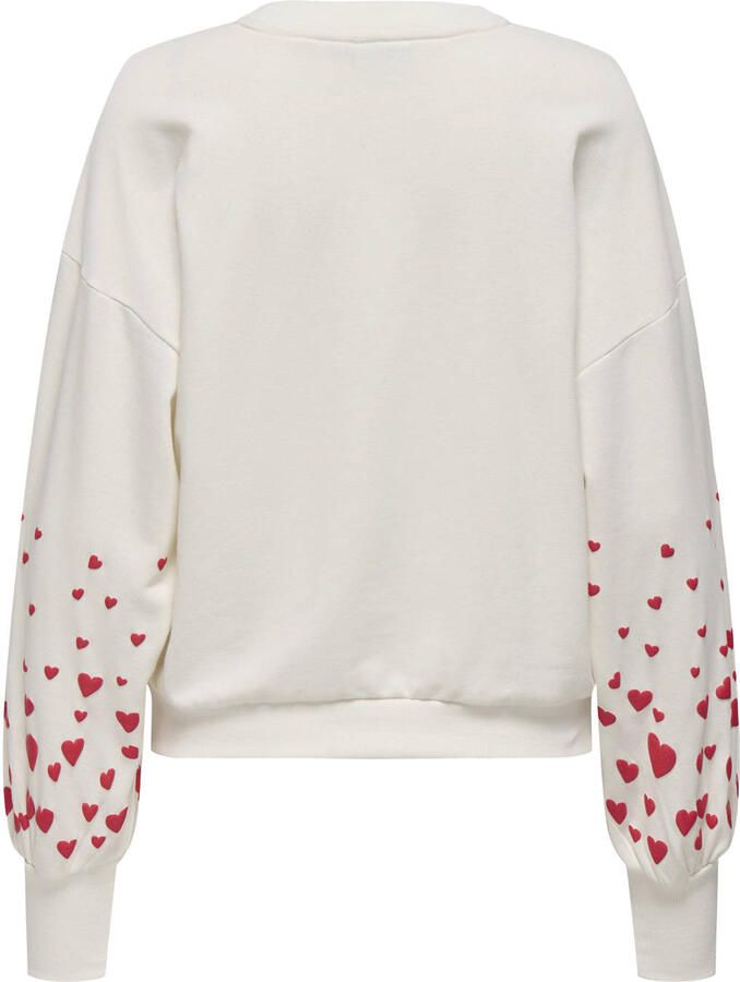 ONLY sweater met hartjes ecru - Foto 2