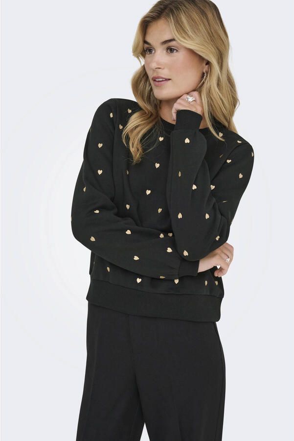 Only Sweatshirt ONLATIKA L S O-NECK GLITTER EMB. BOX SWT - Foto 2