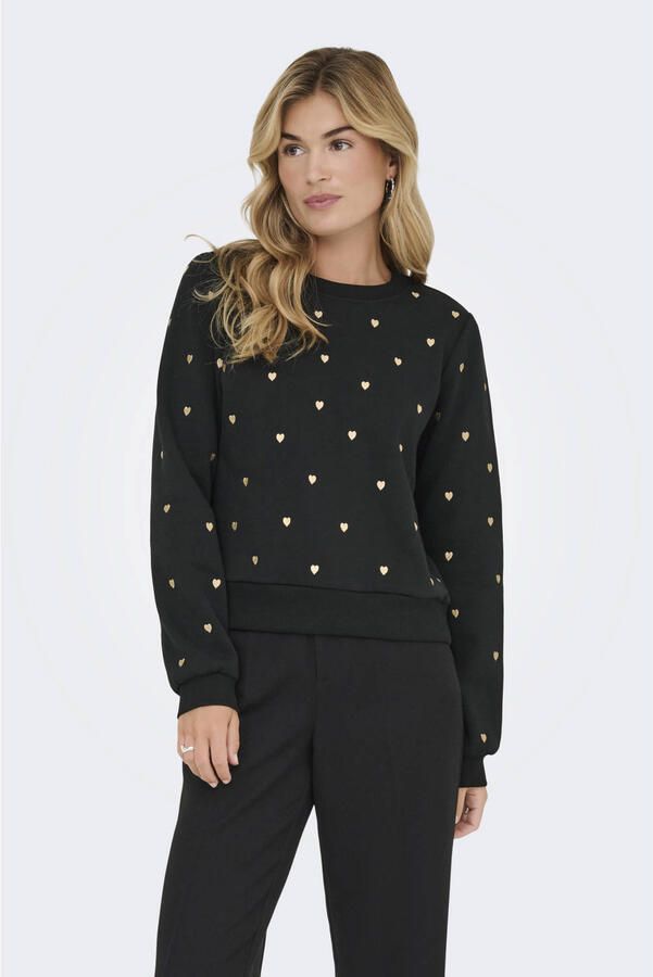 Only Sweatshirt ONLATIKA L S O-NECK GLITTER EMB. BOX SWT - Foto 1