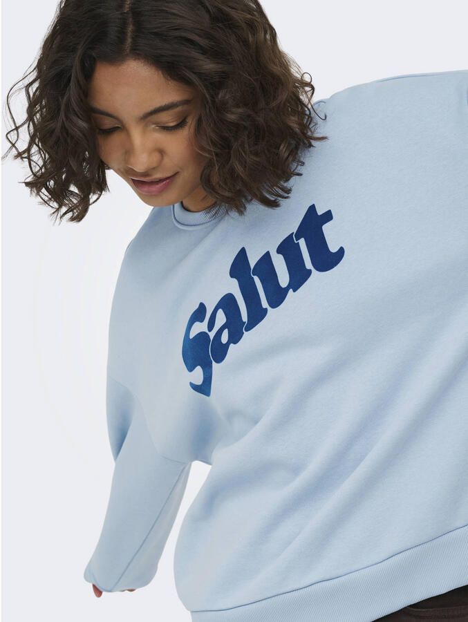 ONLY sweater met tekst lichtblauw - Foto 2